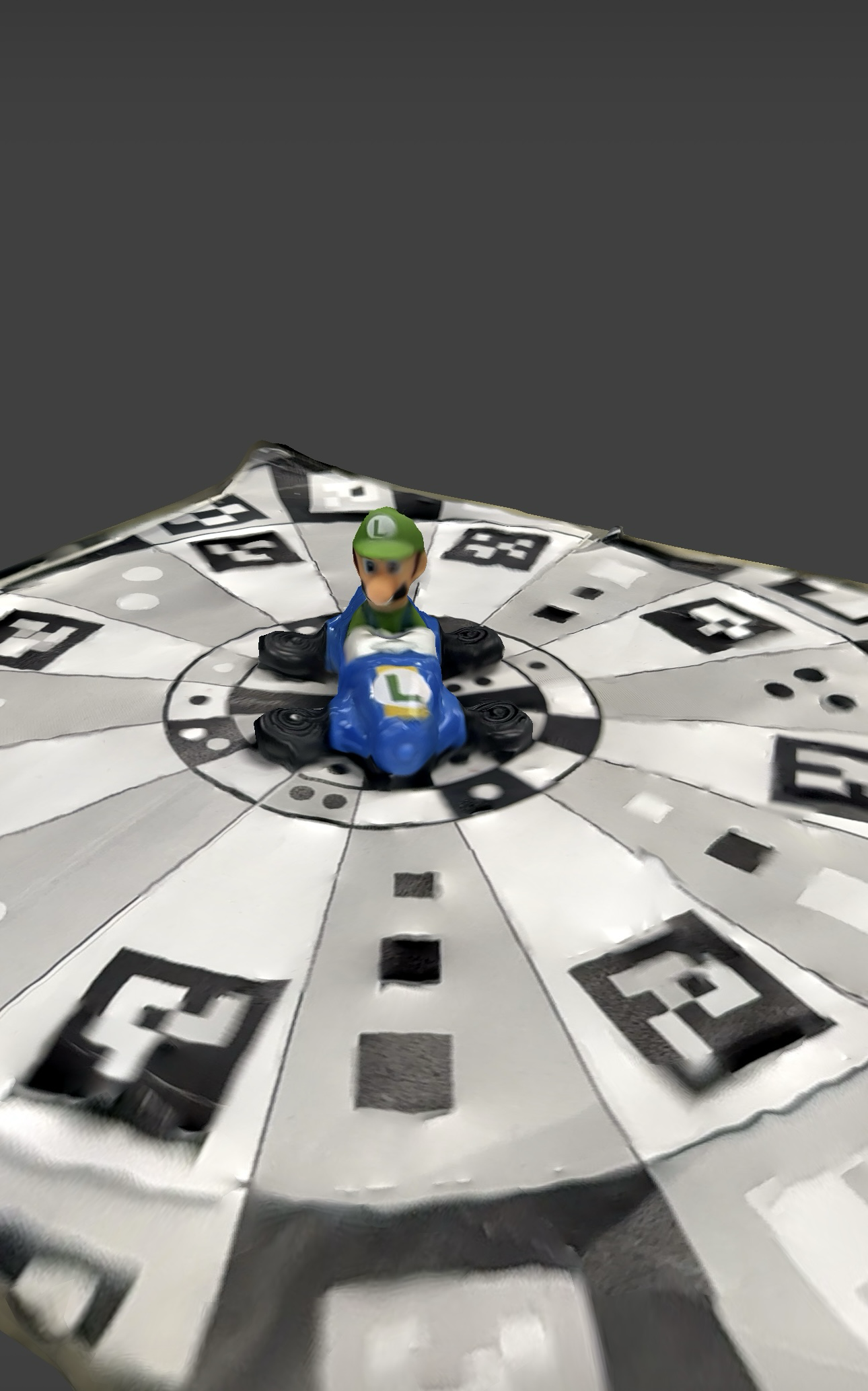 Display of the 3D scan of the Mario toys